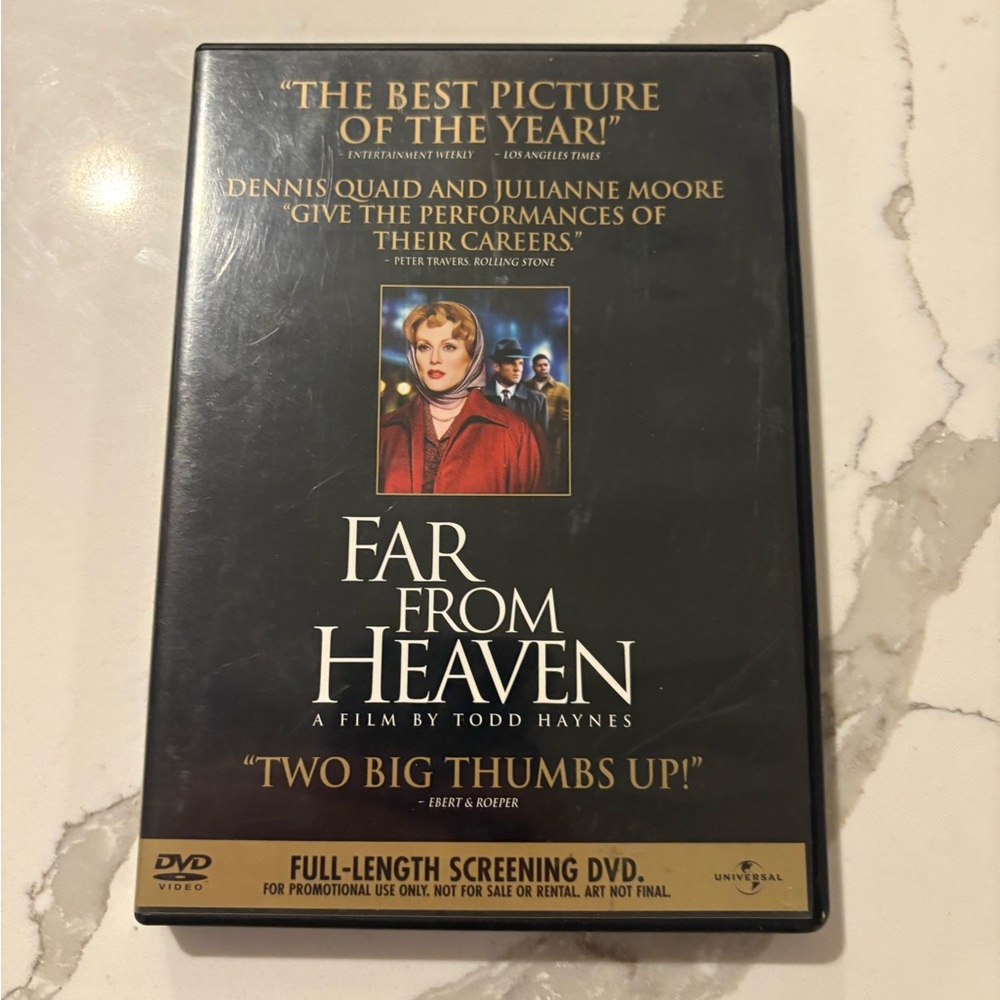 Universal Far From Heaven DVD - Black and Gold Cover